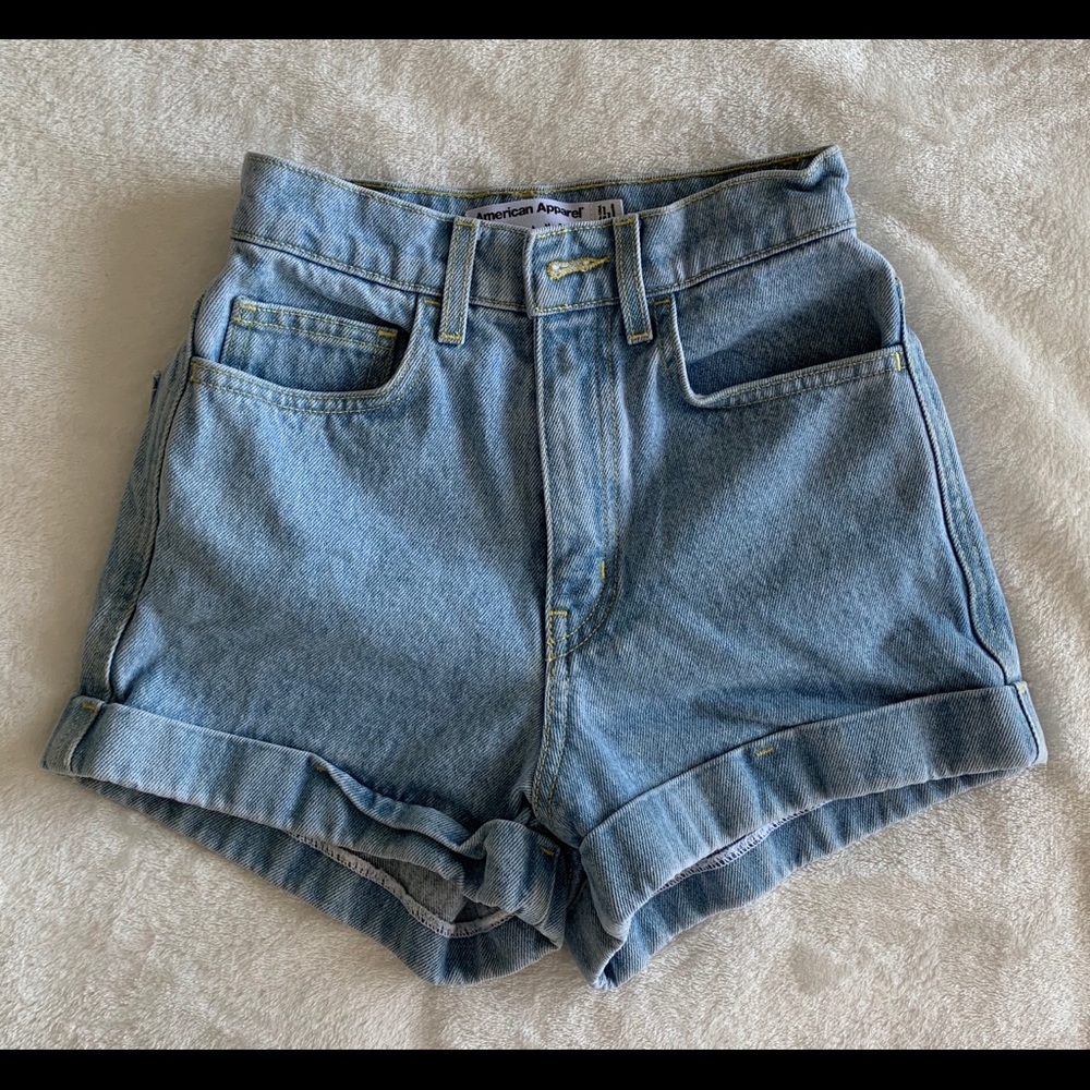 American Apparel High Waisted Cuffed Short